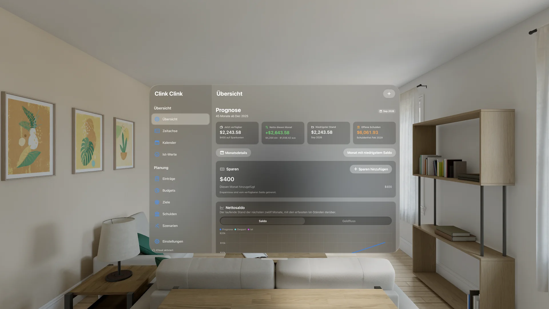 Clink Clink · Apple Vision Pro · Beispielplan