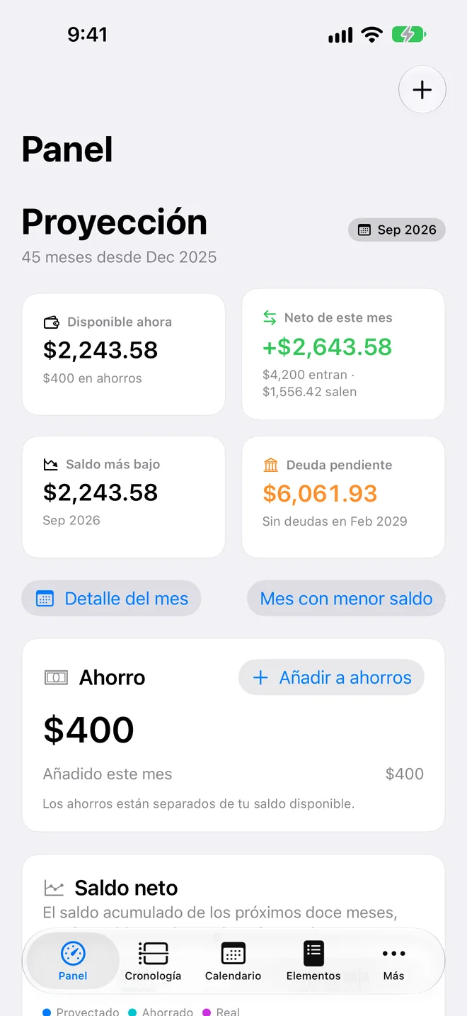 Clink Clink · iPhone · Plan de ejemplo